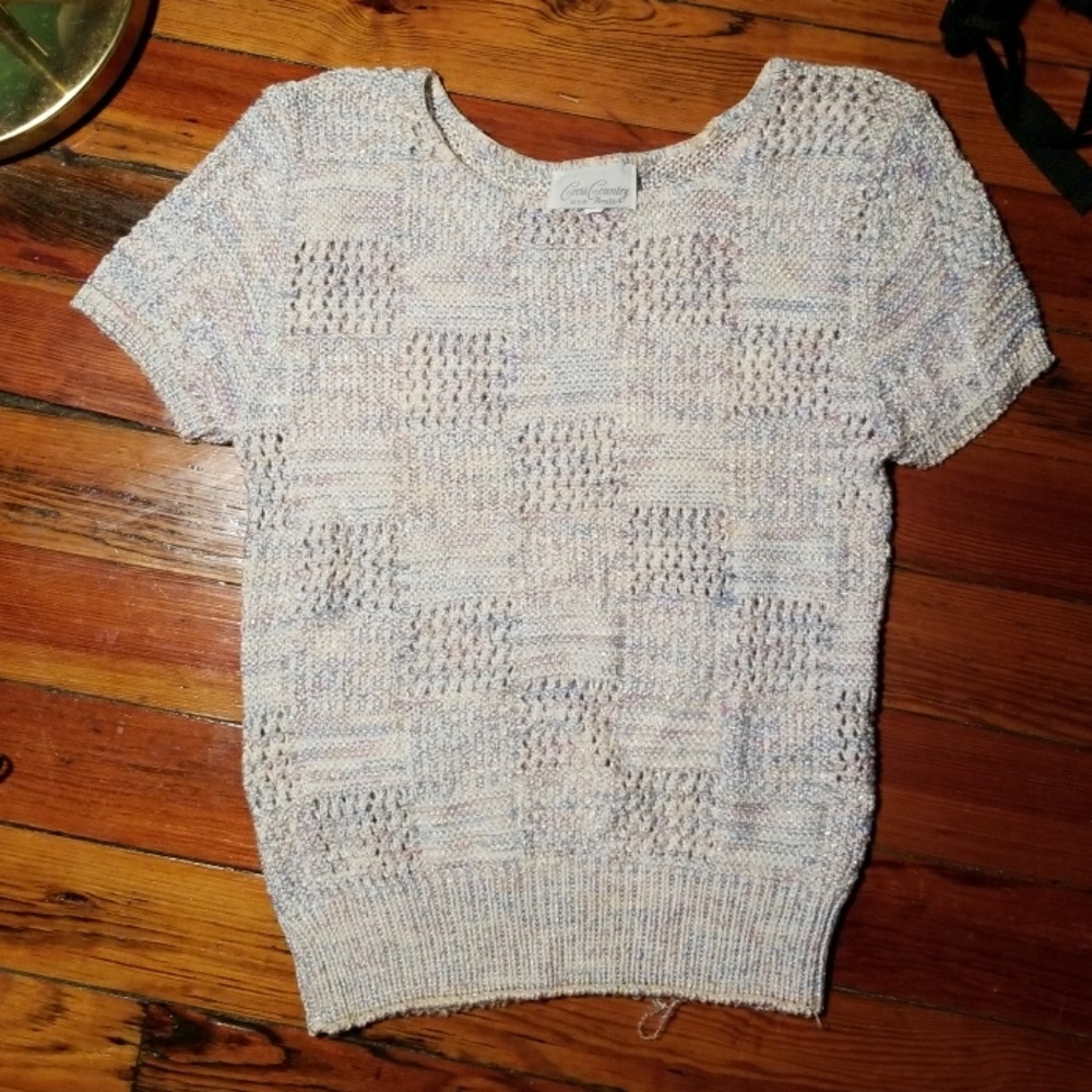 Pastel Knitted Jewel Neck Top